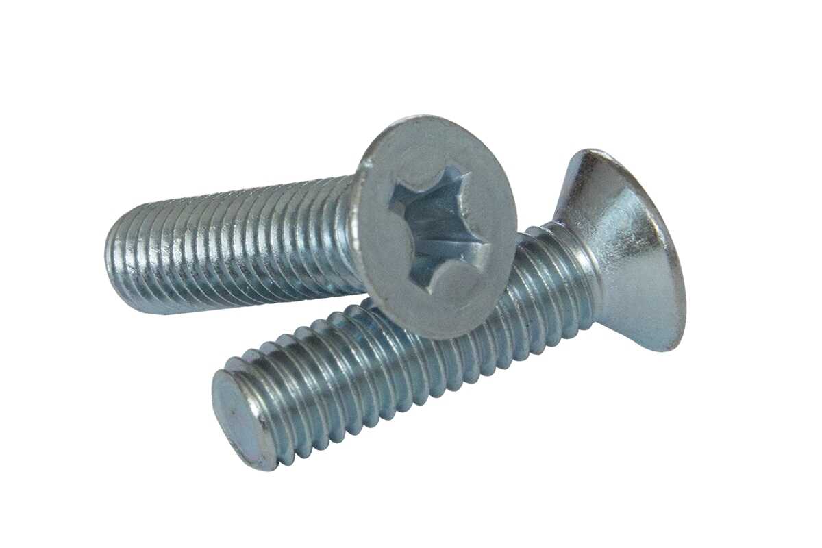 Гвинт, головка потайна M5x60 4.8 шліц хрестоподібний (PZ), цинк